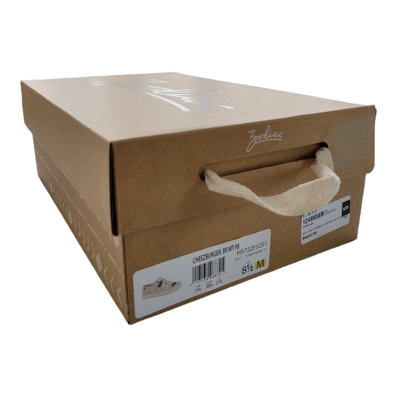 NWT ZODIAC CHEEZBURGER ALMOND TOE CANVAS COLORFUL SNEAKERS Sz 8.5 - Picture 13 of 14